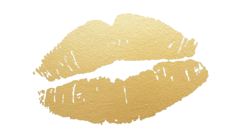 Gold Lips PNG Image
