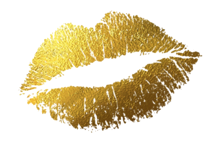 Gold Lips PNG Photo