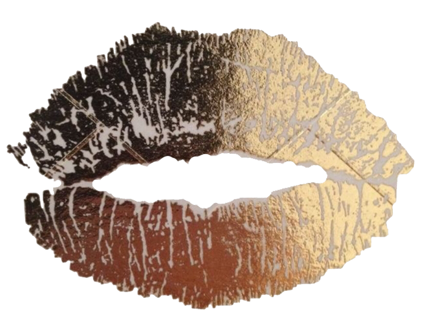 Gold Lippen PNG Pic