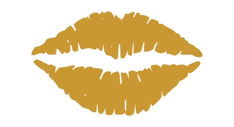 Le labbra dorate PNG Immagine Trasparente