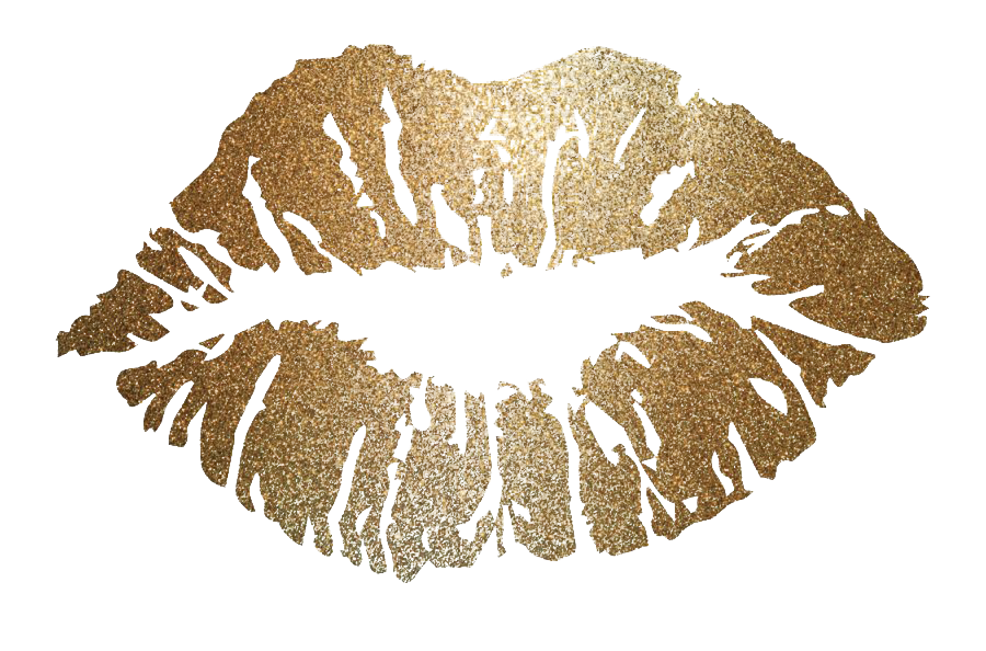 Bibir emas Gambar Transparan