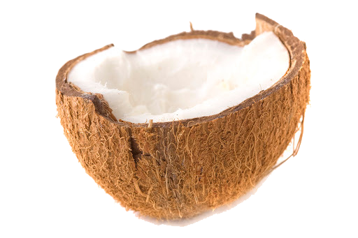 Mezza immagine PNG di cocco