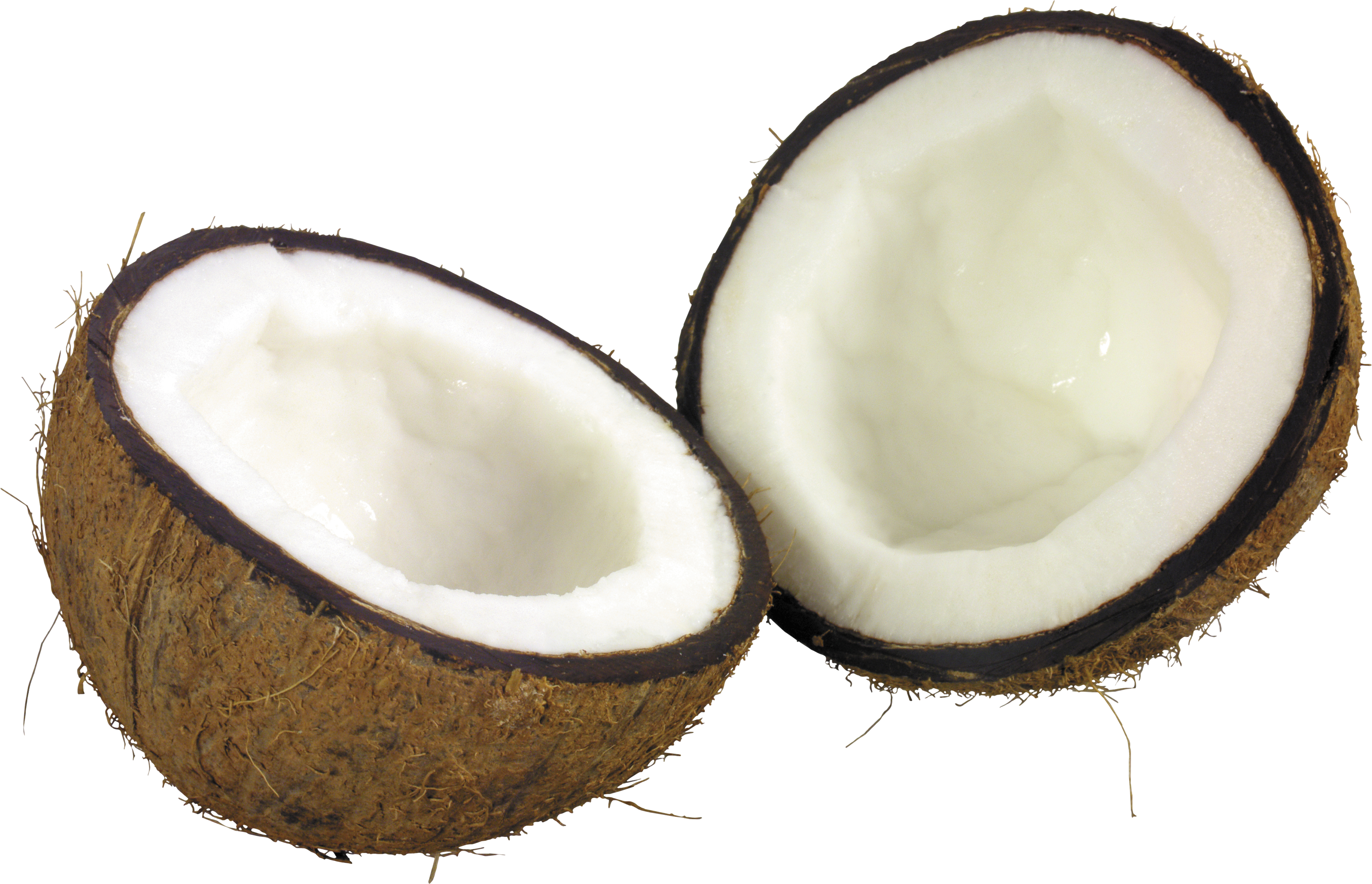 Половина вырезанного кокоса PNG изображения фона
