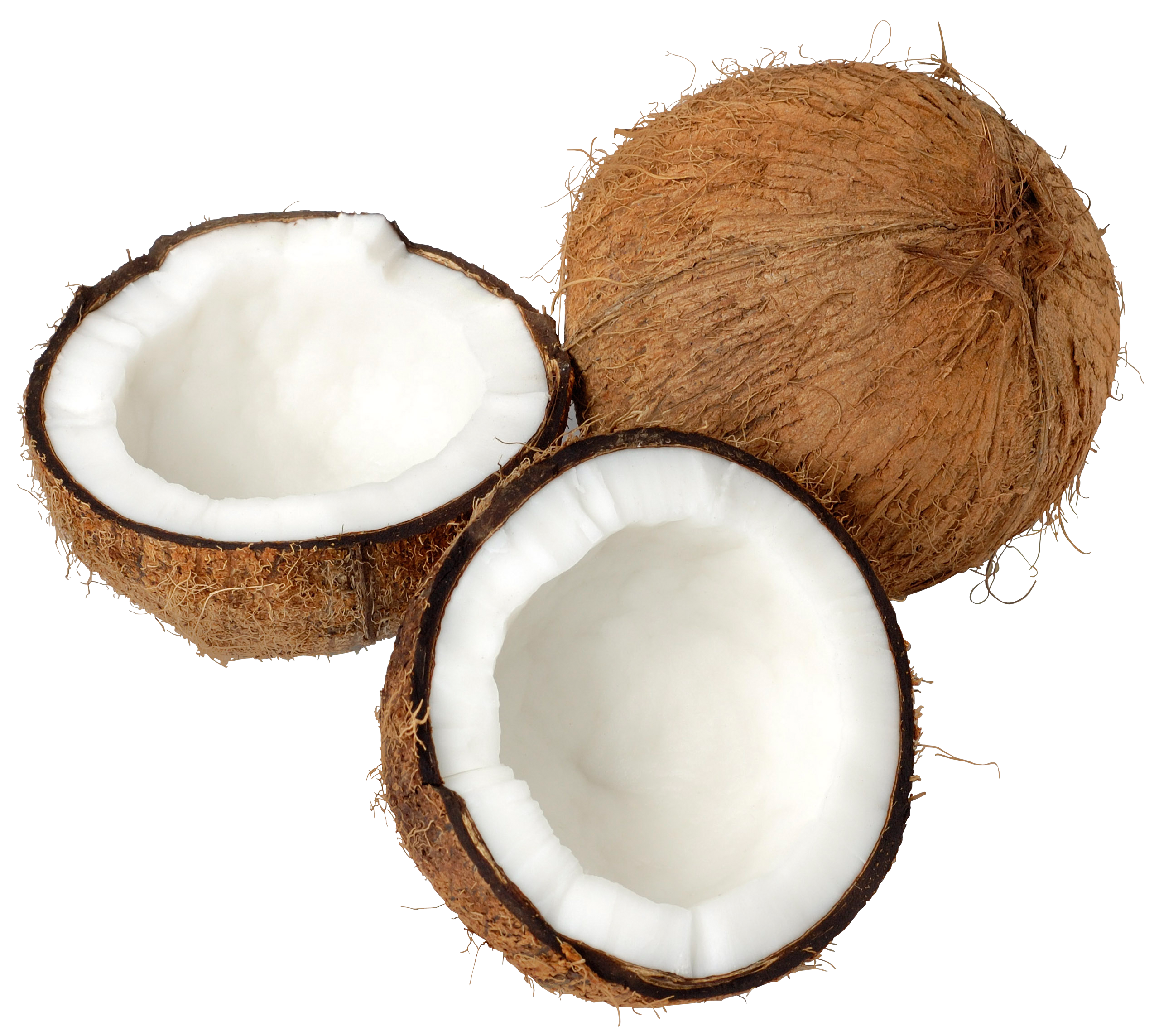 Половина вырезать кокосовое изображение PNG