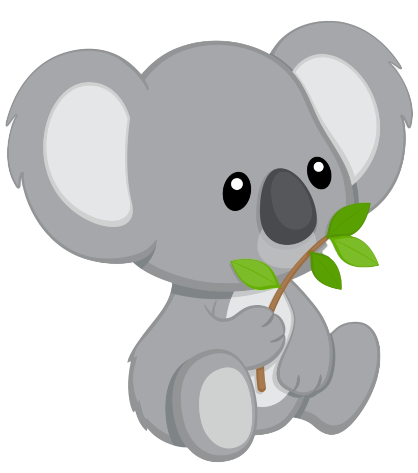 Kawaii Koala PNG Background Image