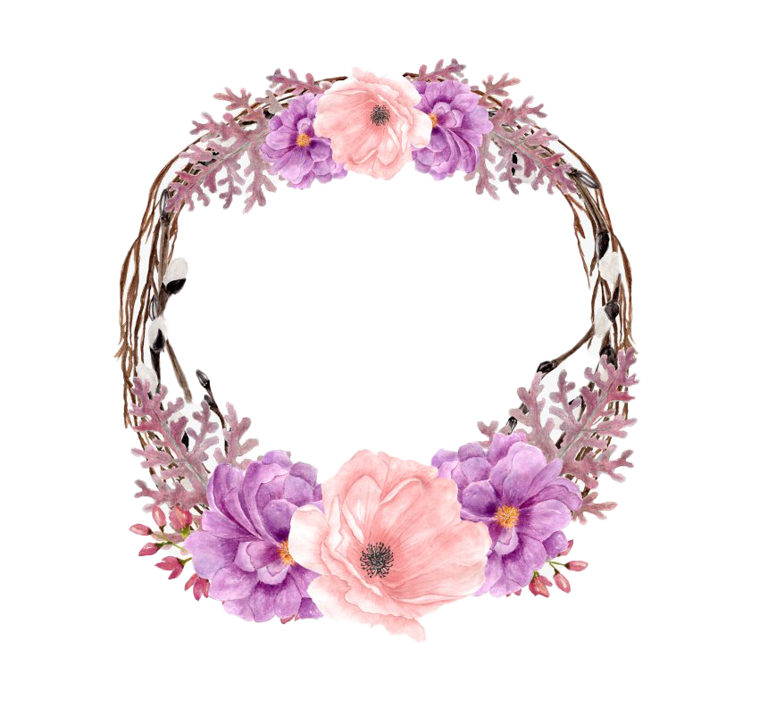 Lilac Wreath PNG Transparent Image