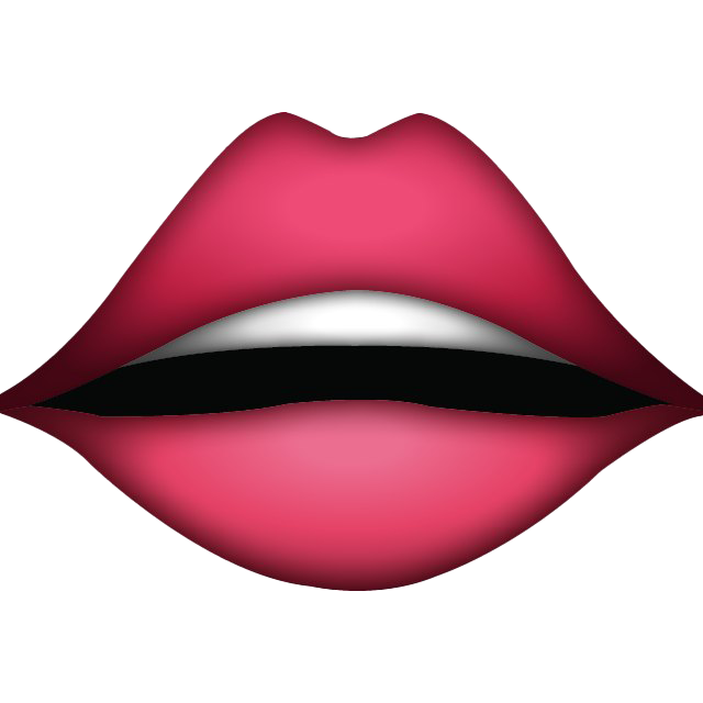 Lips Emoji PNG Background Image