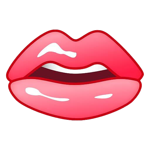 Lips Emoji Transparent Background PNG