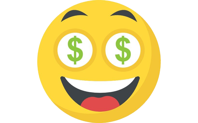 المال emoji صورة شفافة