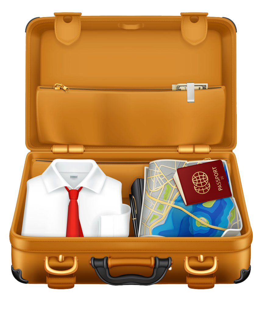 Open Suitcase PNG Download Image