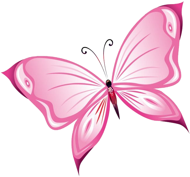 Розовое butterfly PNG изображение