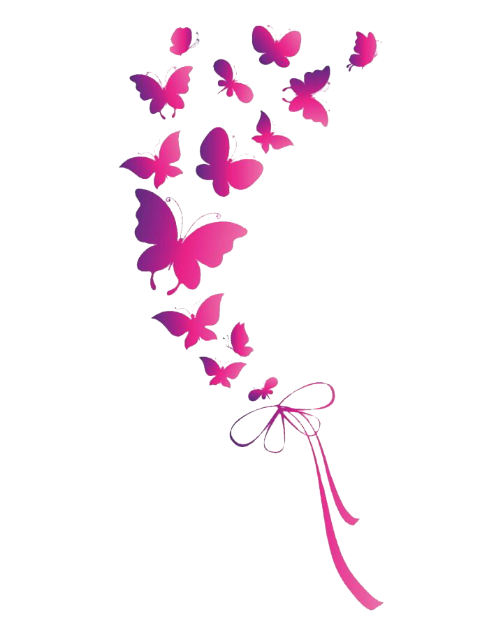 Roze vlinder PNG Foto
