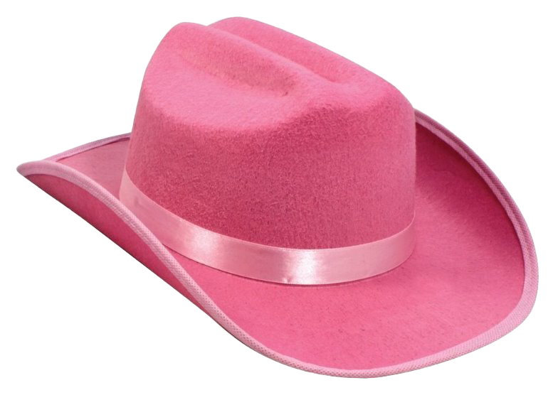 Imagen de fondo PNG de sombrero de vaquero rosa