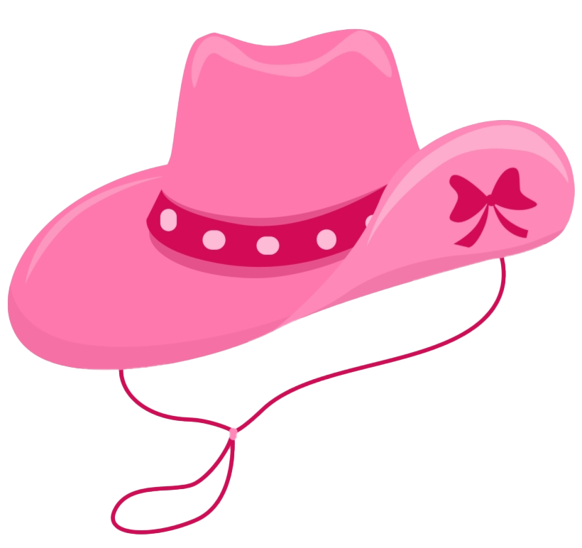 Immagine rosa del cappello da cowboy PNG di alta qualità