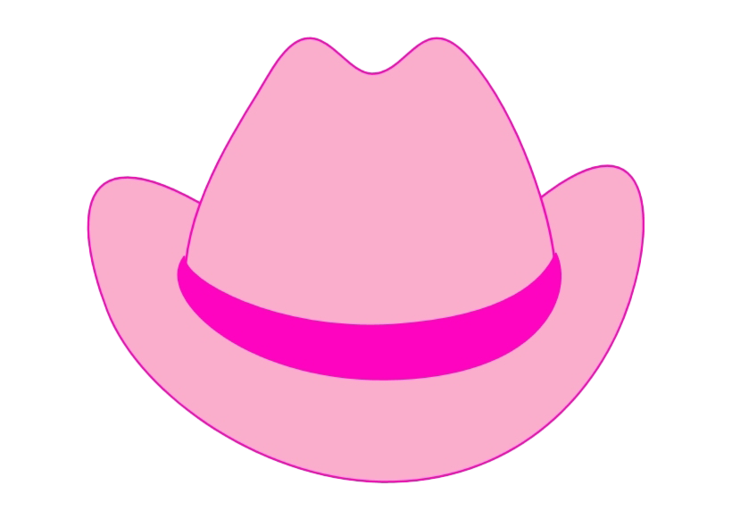 Pink Cowboy Hat PNG Background Gambar