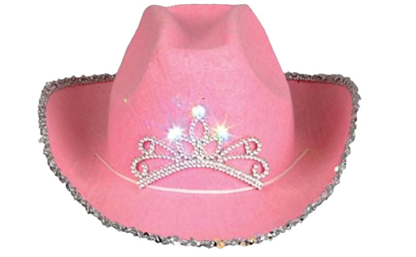 Topi koboi merah muda Gambar Transparan