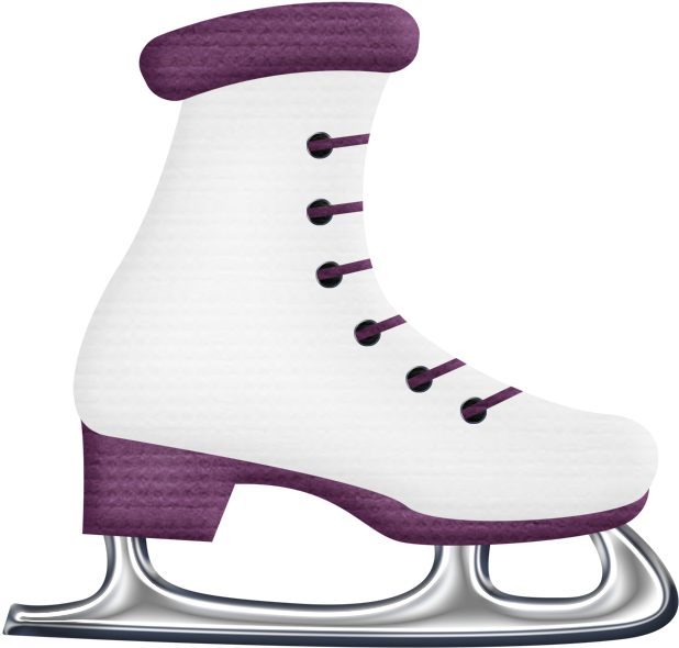 Pink Ice Skates PNG Image Background