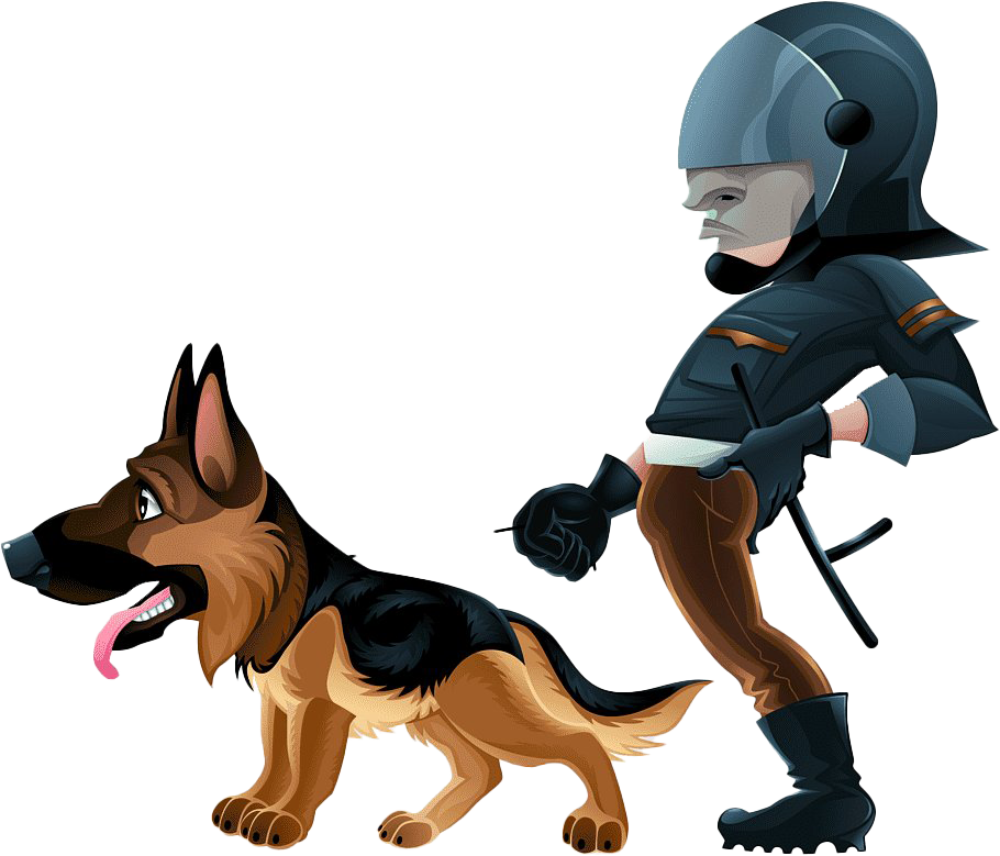 Police German Shepherd Dog PNG Download Image