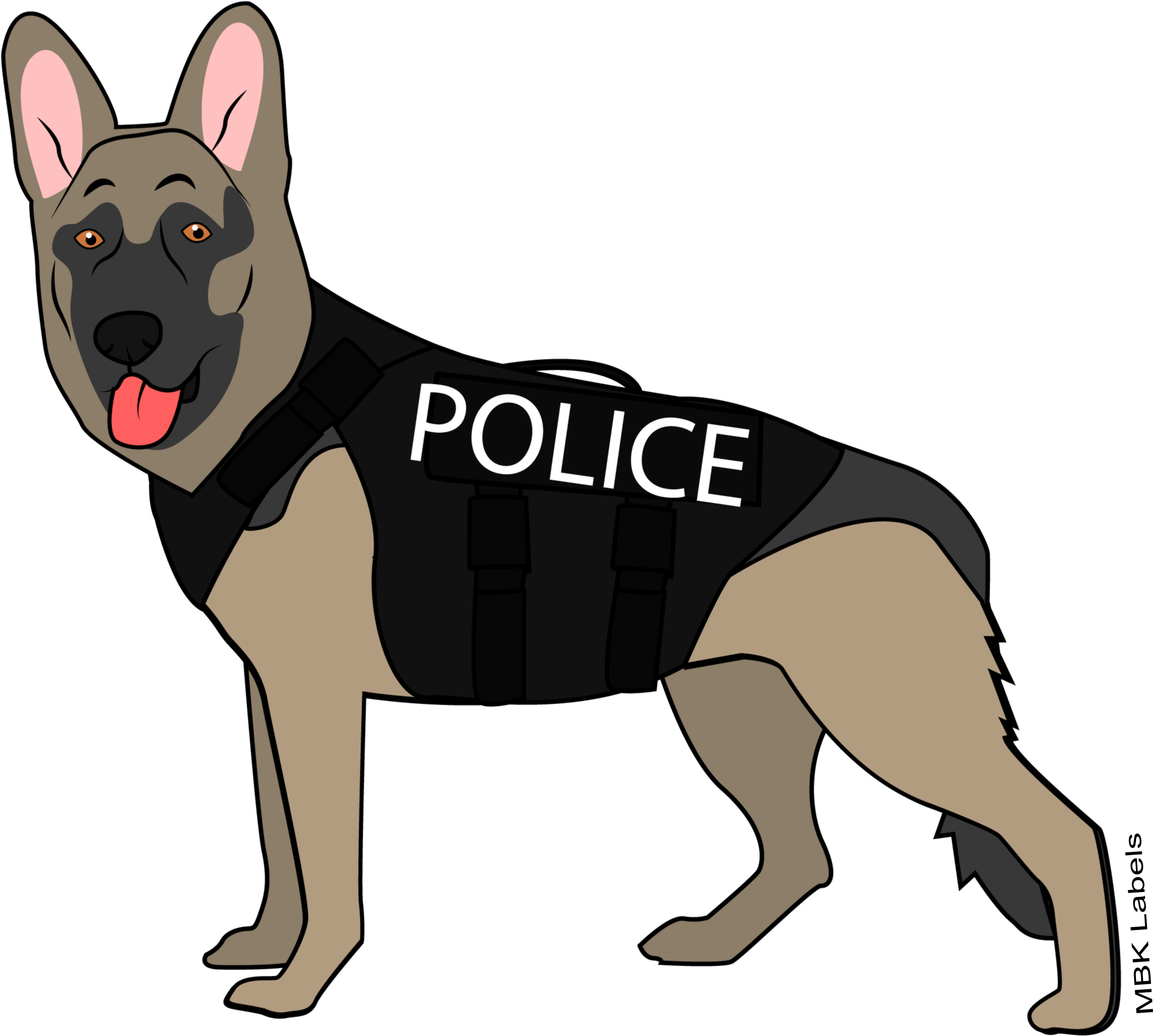 Police German Shepherd Dog PNG Image Background