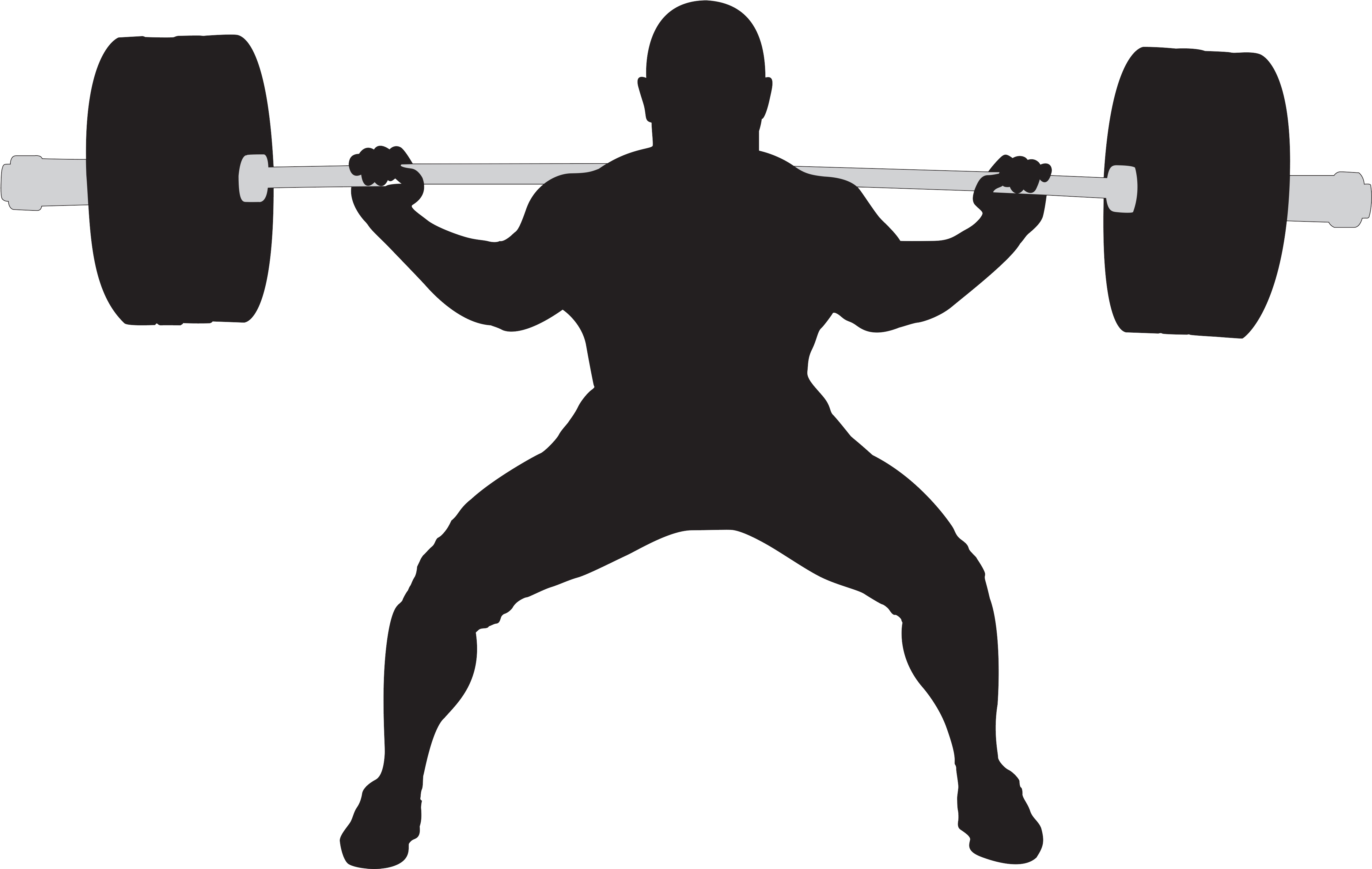Powerlifting Silhouette PNG Free Download