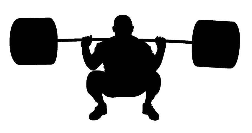 Powerlifting Silhouette PNG Image Transparent