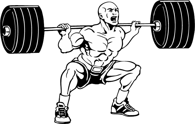 Powerlifting Squat PNG High-Quality Image