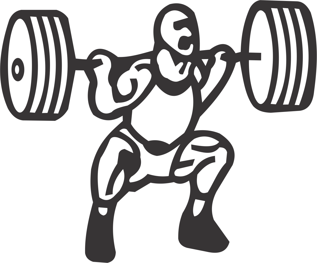 Powerlifting Squat PNG Image Background
