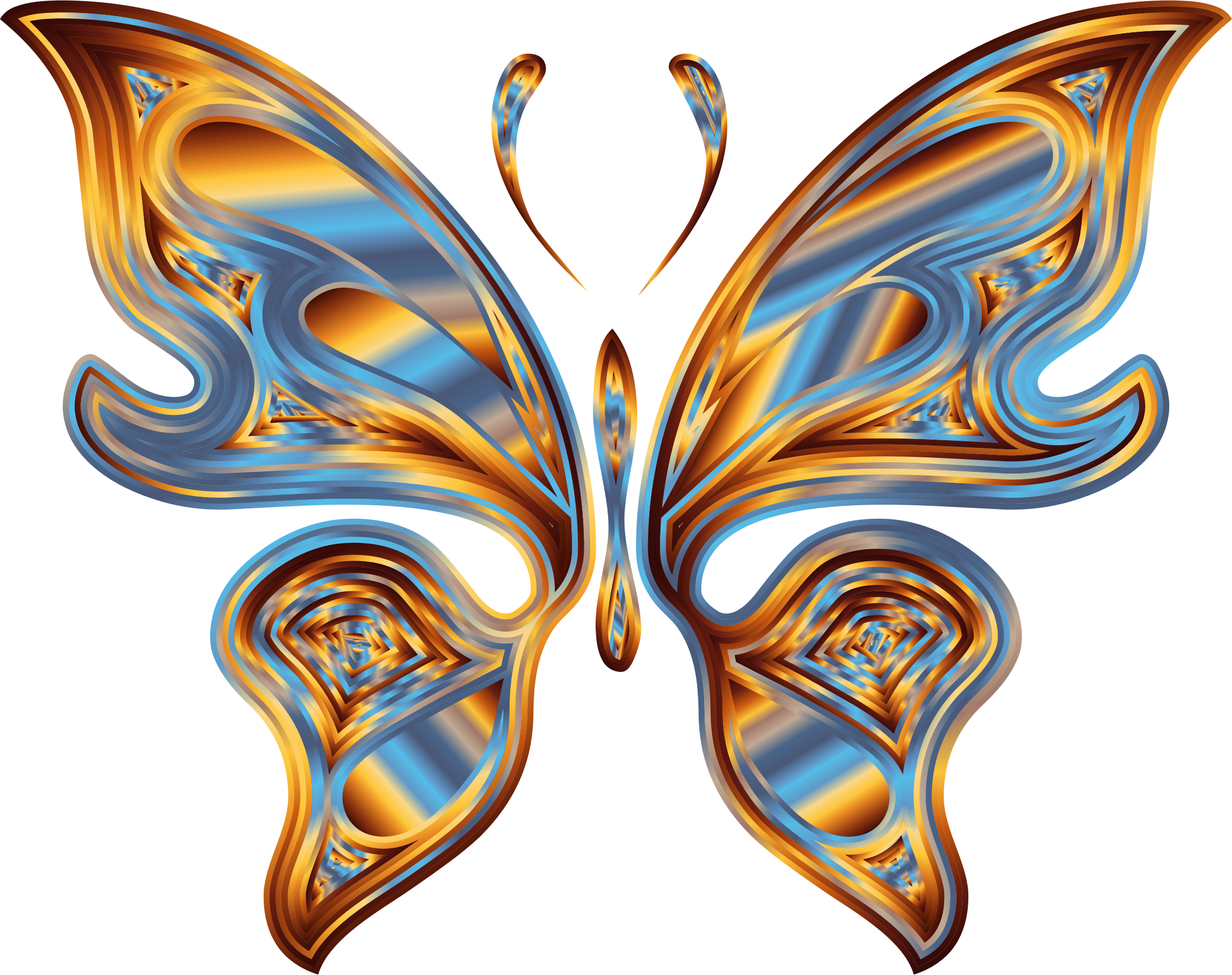 Rainbow Butterfly PNG Pic