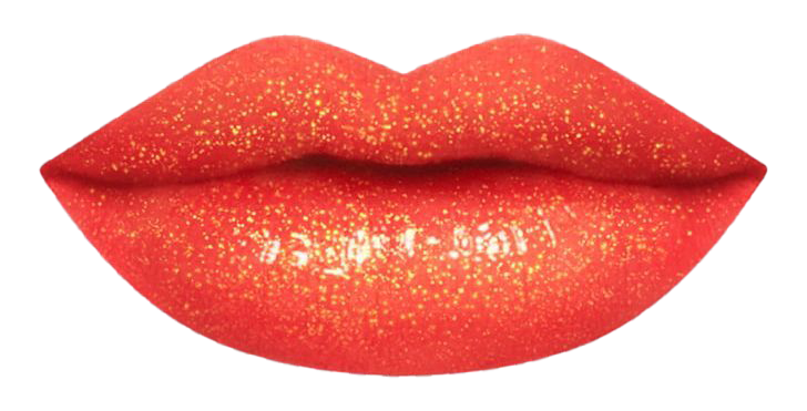 Glitter merah bibir Gambar Transparan