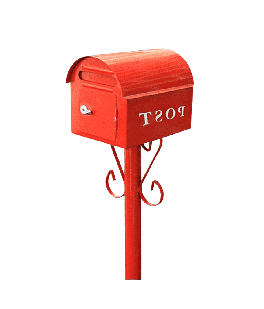Red Mailbox PNG Background Image.