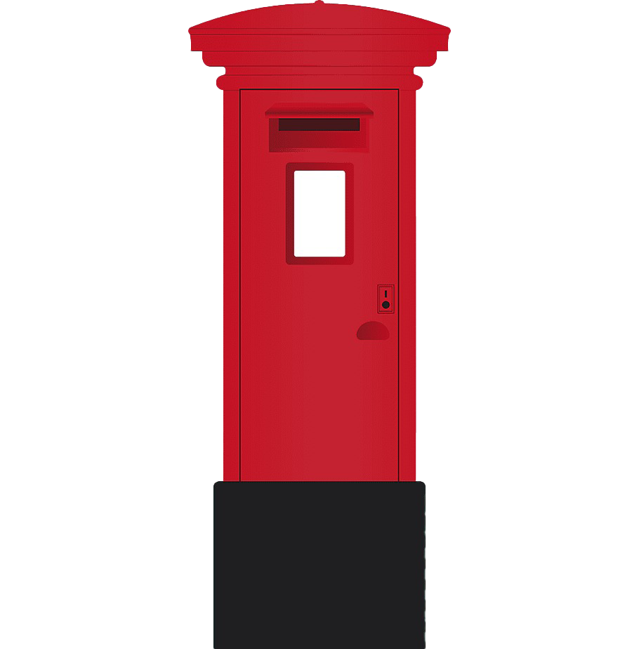 Red Post Box PNG High-Quality Image