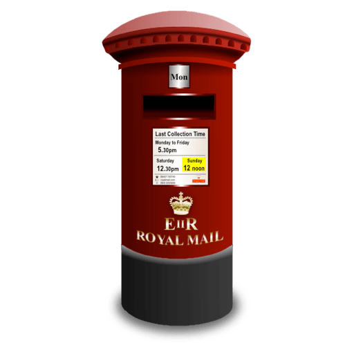 Red Post Box PNG Transparent Image