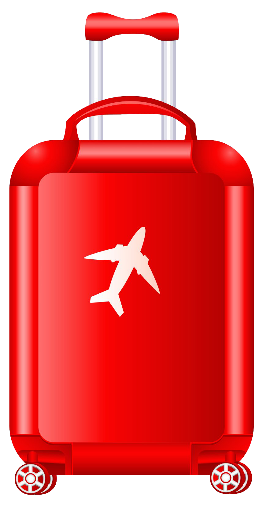 Red Suitcase PNG Image Background