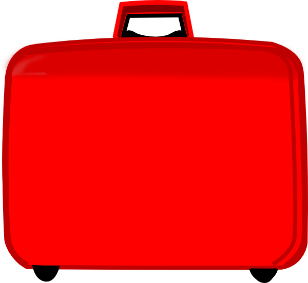 Rode koffer PNG Transparant Beeld