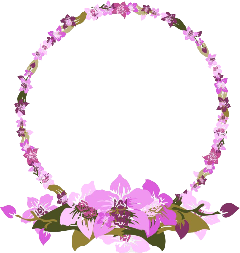 Round Lilac Wreath PNG Download Image