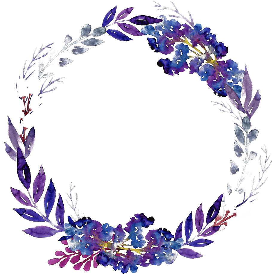 Imagen redonda de la corona de lila PNG de alta calidad