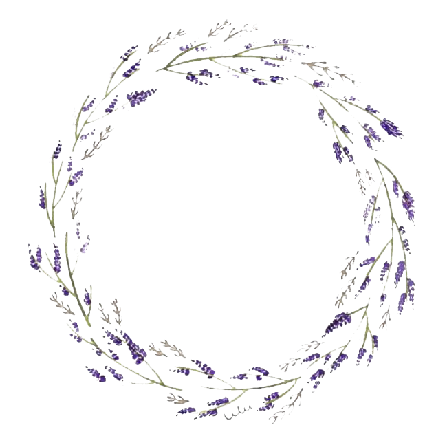 Round Lilac Wreath PNG Image Background