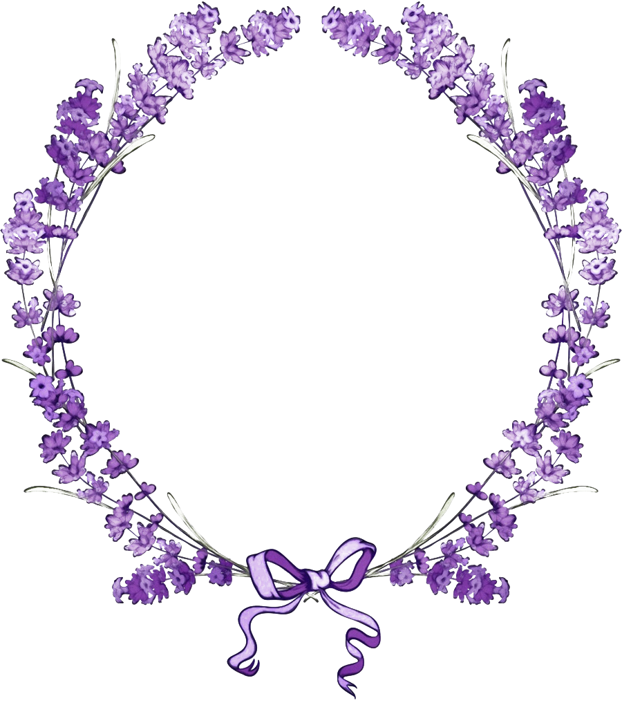 Round Lilac Wreath PNG Image