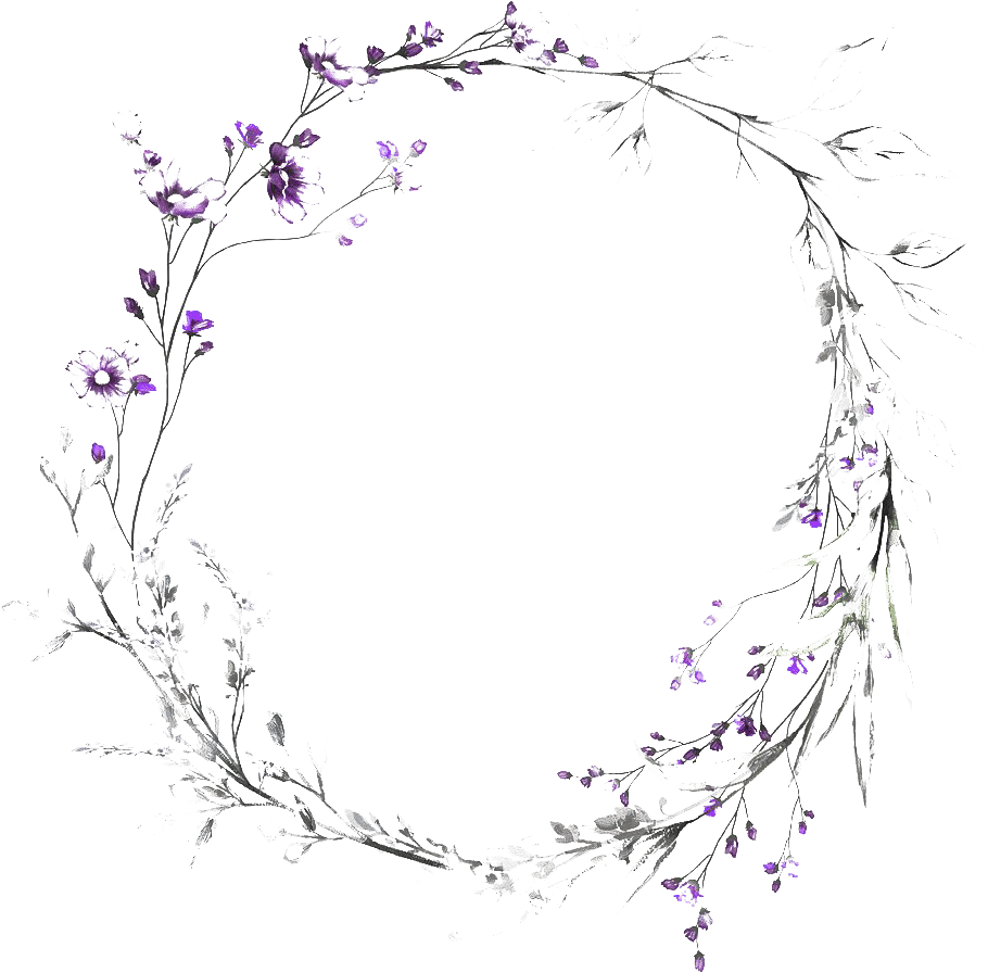 Round Lilac Wreath PNG Photo