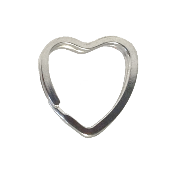 Zilveren hart ring PNG Foto