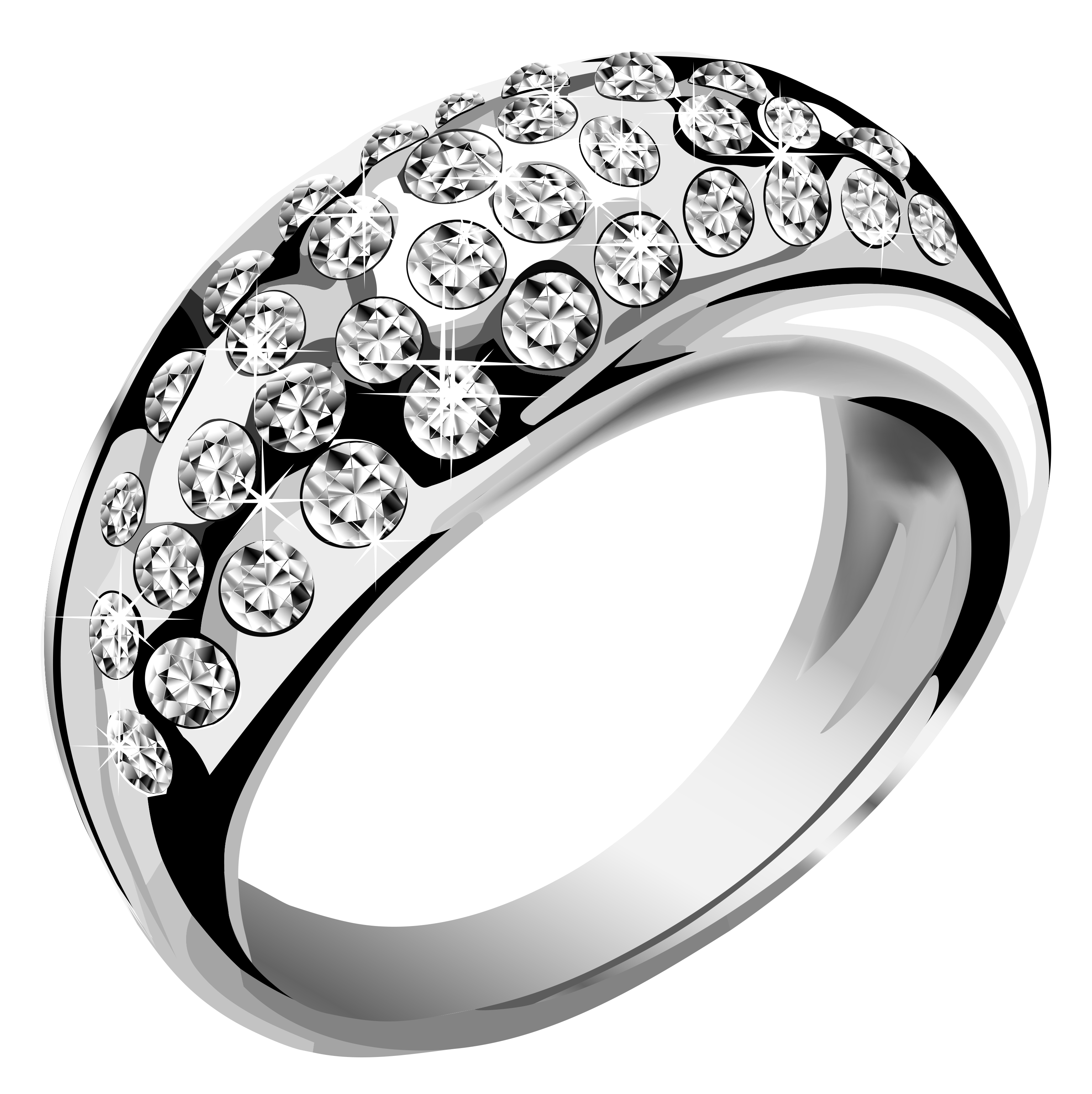Серебряное кольцо PNG изображения фон