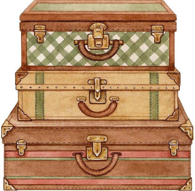 Gestapeltes Koffer-PNG-Bild