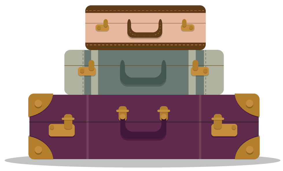 Stacked Luggage Clipart