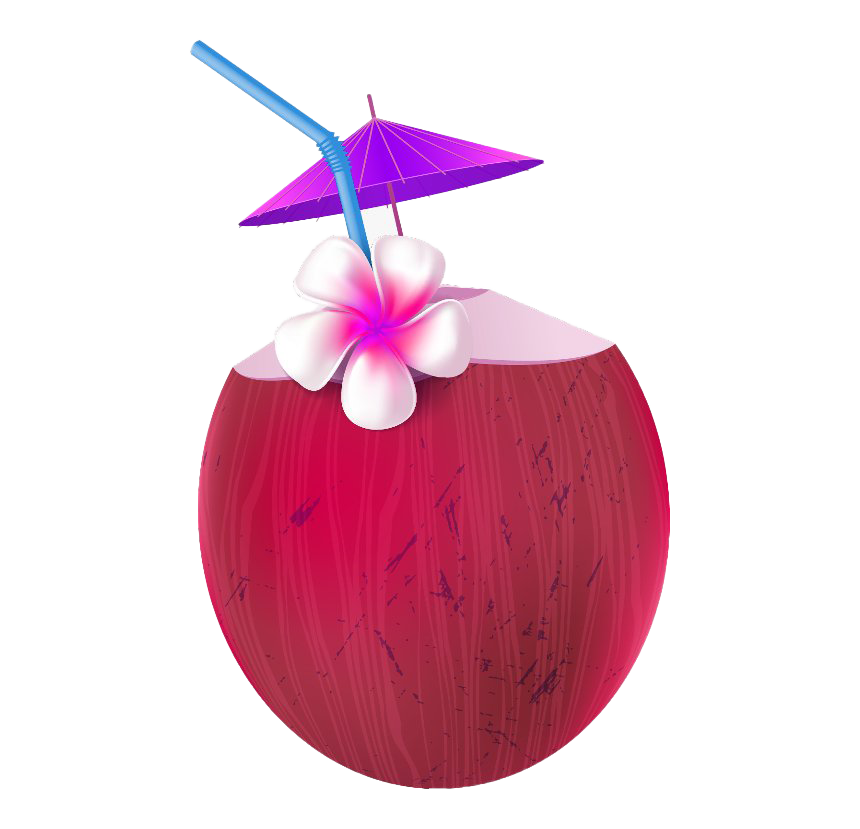 Летнее кокосовое прозрачное изображение