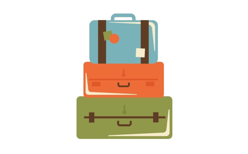 Travel Stacked Suitcase PNG Image Background