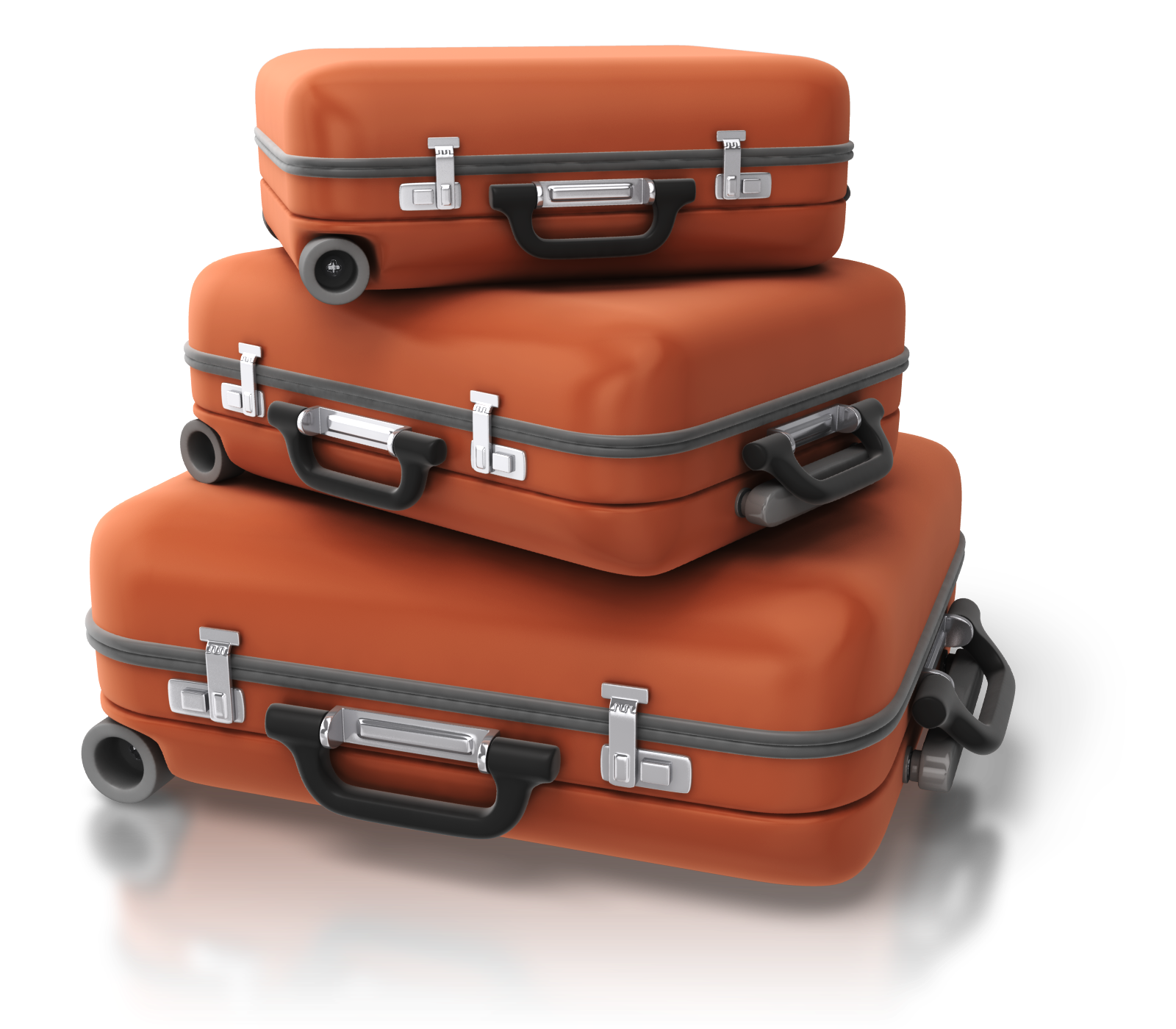 Reizen gestapelde koffer PNG-Afbeelding