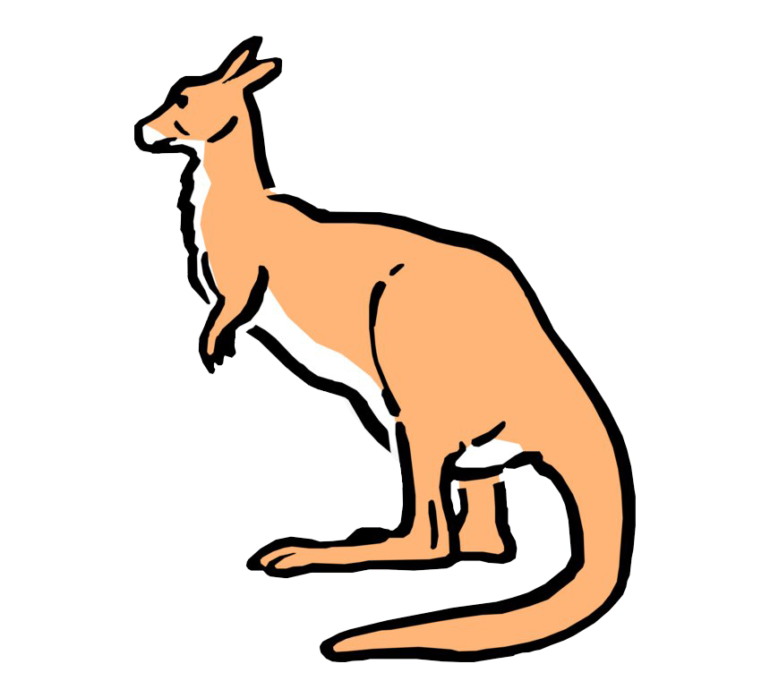 Immagine Trasparente del PNG australiano del canguro di vettore