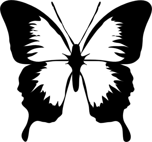 Vector zwarte vlinder PNG hoogwaardige Afbeelding