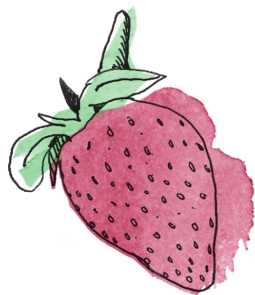 Gambar Watercolor Strawberry PNG
