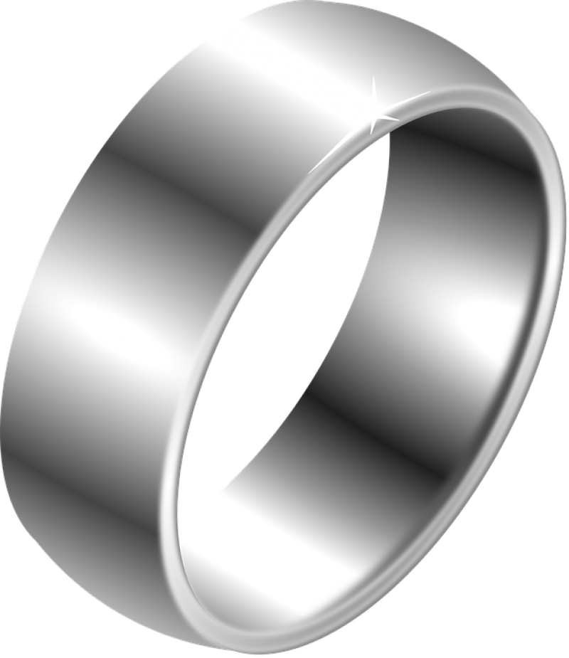 Свадебное серебряное кольцо PNG изображение прозрачный фон